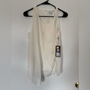 3.1 Philip Lim for Target Sheer Asymmetrical Ivory Blouse size L